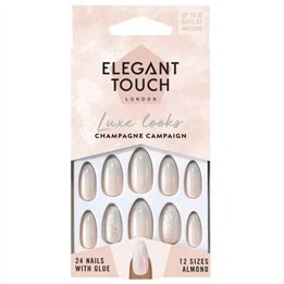 Elegant Touch Luxe Looks Nails With Glue Oval Limited Ed Hot Tip 24 U - unisex - Teknashop Ltd