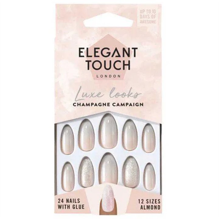 Elegant Touch Luxe Looks Nails With Glue Oval Limited Ed Hot Tip 24 U - unisex - Teknashop Ltd