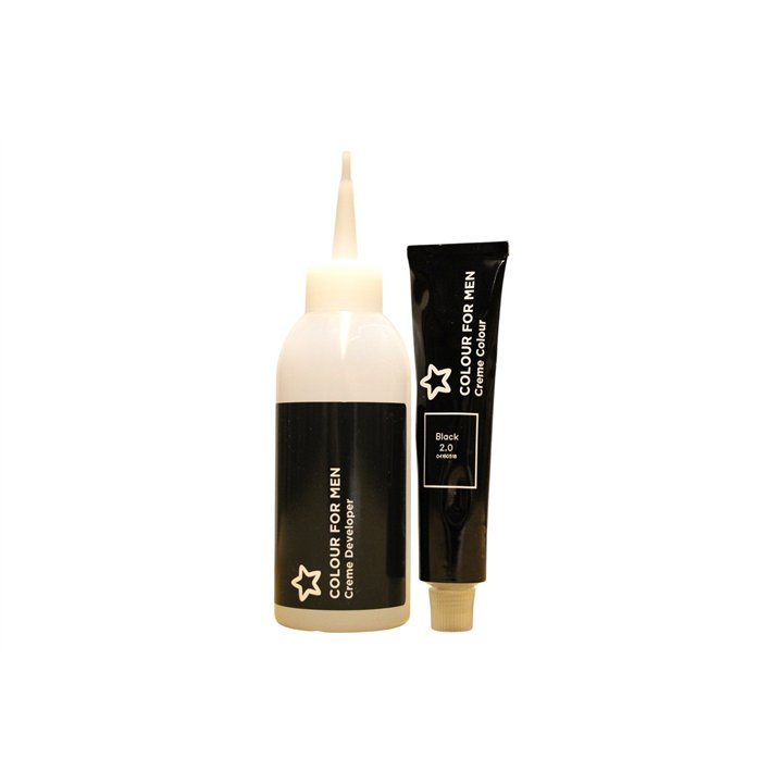 Superdrug, Colour For Men, Semi-Permanent Hair Dye,  Black, 30 ml *Tester - Teknashop Ltd