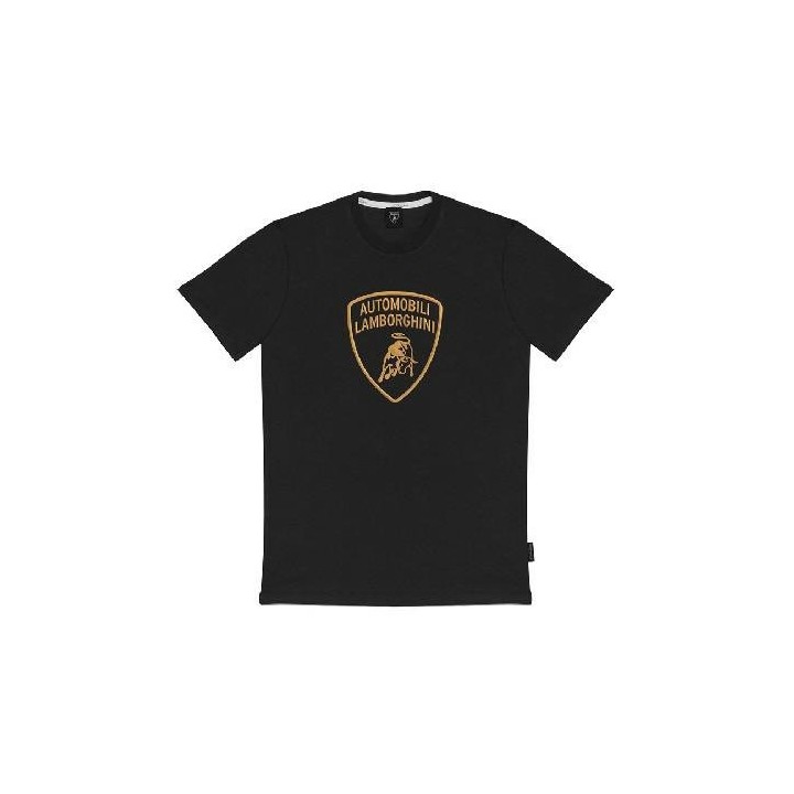 LAMBORGHINI SIZE XXL MENS BIG SHIELD TEE BLACK - LCSWB7T2-100-XXL - Teknashop Ltd