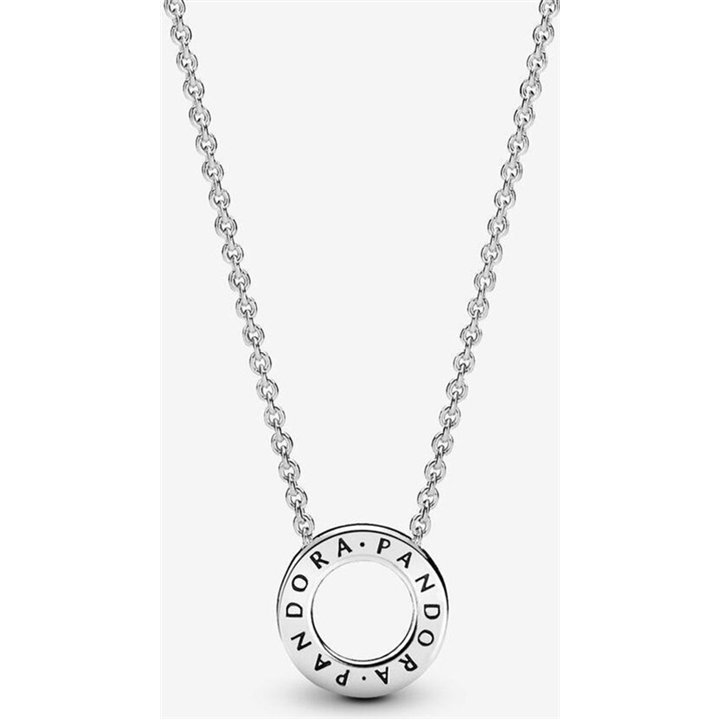 PANDORA JEWELRY Mod. SIGNATURE PAVÉ CIRCLE NECKLACE - WW.397436CZ-45 - Teknashop Ltd