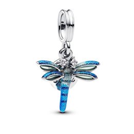 PANDORA Mod. DRAGONFLY DOUBLE DANGLE CHARM - WW.793745C01 - Teknashop Ltd