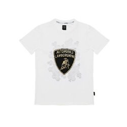 LAMBORGHINI SIZE L MENST-SHIRT ARTISTIC SHIELD WHITE