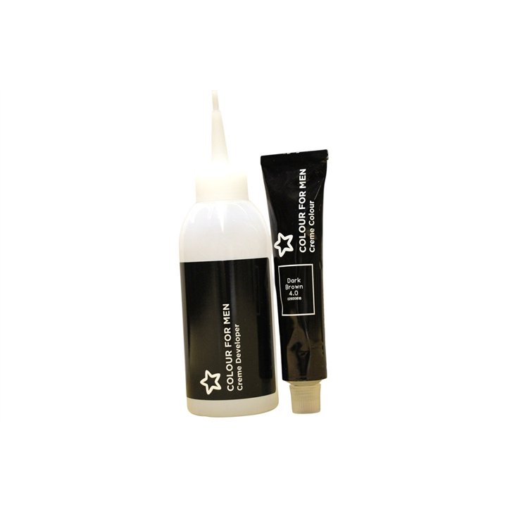 Superdrug, Colour For Men, Semi-Permanent Hair Dye, 4.0 Dark Brown, 30 ml *Tester - Teknashop Ltd