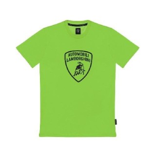 LAMBORGHINI SIZE M MENSBIG SHIELD TEE GREEN - LCSWB7T2-400-M - Teknashop Ltd