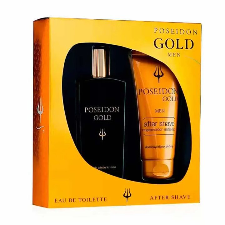 Poseidon Gold Men Eau De Toilette Spray 100ml Set 2 Pieces - man - Teknashop Ltd