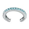 LA PETITE STORY EAR CUFF EARRING SS+ACQUAMARINE CZ