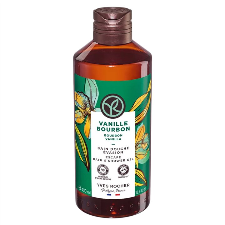 Yves Rocher, Vanille Bourbon, Cleansing, Shower Gel, All Skin Types, 400 ml - Teknashop Ltd