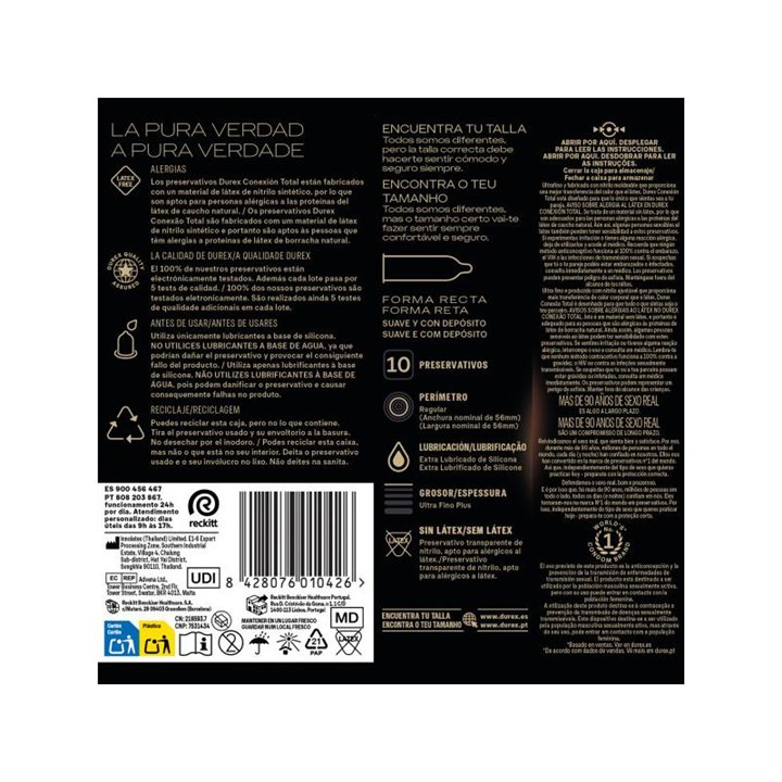 Total Connection Condoms 10 units - 8428076010426 - Teknashop Ltd