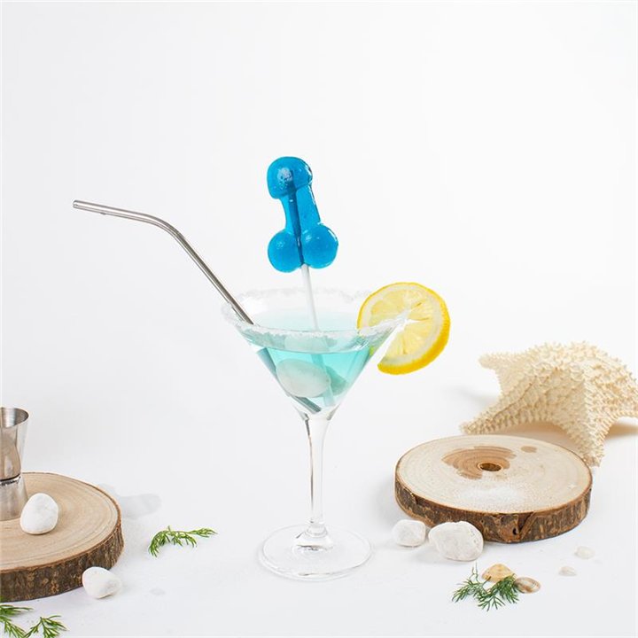 Penis Shaped Lollipop Gin Tonic Flavor with Alcohol - F1731 - Teknashop Ltd