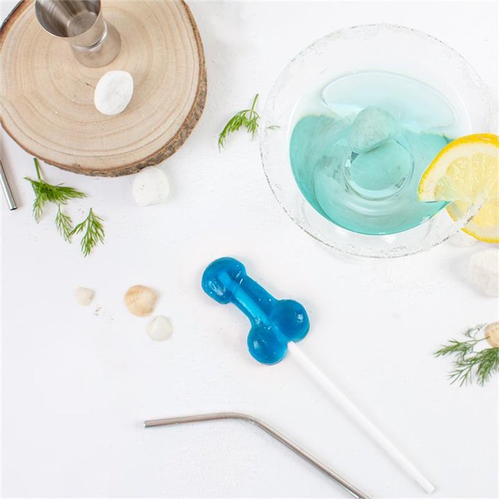 Penis Shaped Lollipop Gin Tonic Flavor with Alcohol - F1731 - Teknashop Ltd