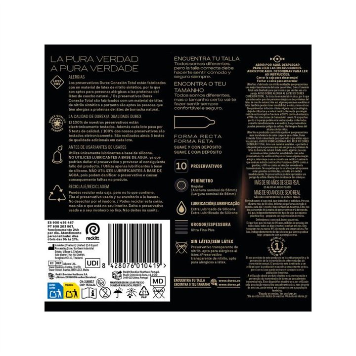 Total Connection Condoms 10 Units - 8428076010419 - Teknashop Ltd