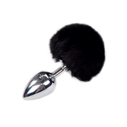 Metal Anal Plug with Pompon L - A-70383 - Teknashop Ltd
