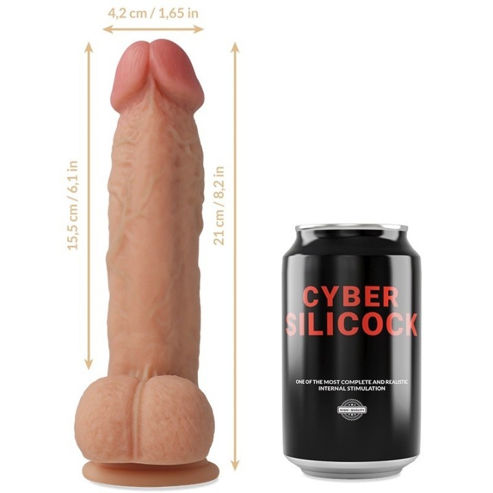 CYBER SILICOCK - SAUL ULTRA REALISTIC SOFT LIQUID SILICONE 21 CM -O- 4.2 CM - D-227293 - Teknashop Ltd