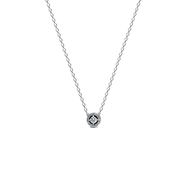 PANDORA JEWELRY Mod. SPARKLING ROUND HALO PENDANT COLLIER NECKLACE - WW.393548C01-45 - Teknashop Ltd