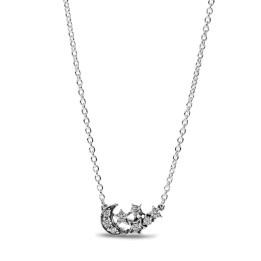 PANDORA JEWELRY Mod. SPARKLING MOON & STAR COLLIER NECKLACE - WW.392991C01-45 - Teknashop Ltd