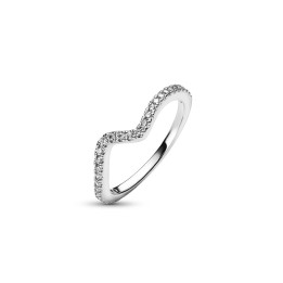 PANDORA JEWELRY Mod. SPARKLING WAVE RING - SIZE 58 - WW.192539C01-58 - Teknashop Ltd