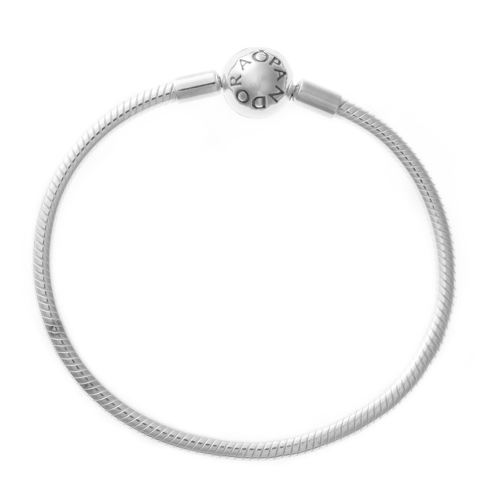 PANDORA Mod. MOMENTS SNAKE CHAIN BRACELET WITH BALL CLASP - WW.590728-18 - Teknashop Ltd