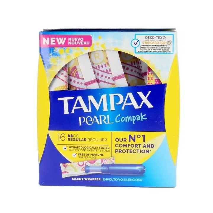 Tampax Pearl Regular Buffer 18 Units - unisex - Teknashop Ltd
