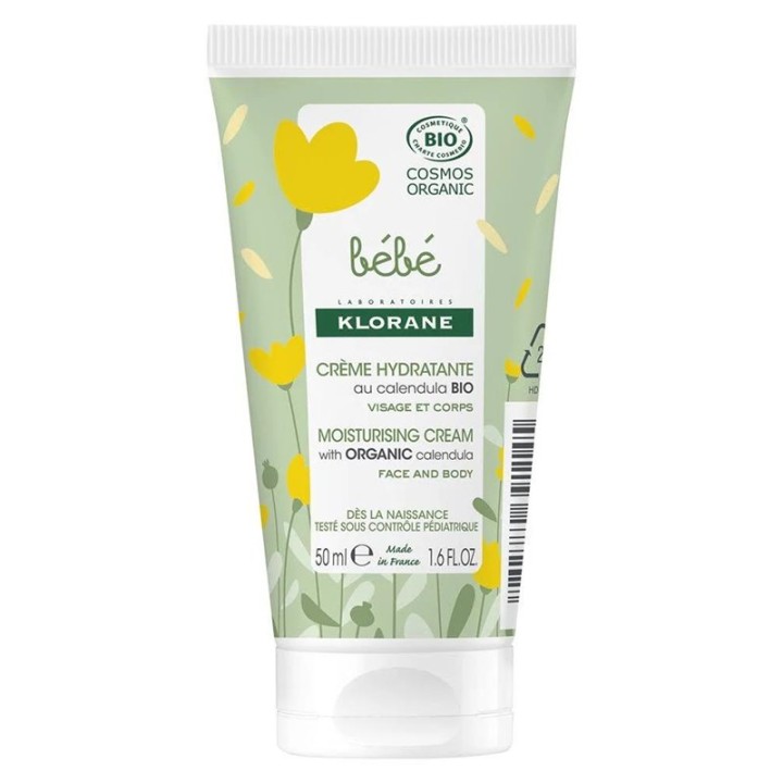 Klorane, Baby, Calendula, Moisturising, Cream, For Face & Body, 50 ml - Teknashop Ltd