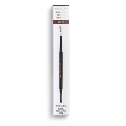 Makeup Revolution, Precise Brow, Vegan, Matte, Retractable, Eyebrow Cream Pencil & Brush 2-In-1, Warm Brown, 0.05 g - Teknashop 