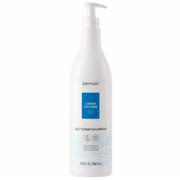 Kemon, Lunex System Ice Toner Shampoo, Hair Treatment Shampoo, 1000 ml - Teknashop Ltd