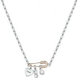 LA PETITE STORY NECKL.SAFETY PIN RG+INFINITY WITH CZ