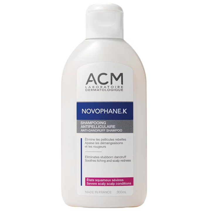 Laboratoire ACM, Novophane K, Hair Treatment Shampoo, Anti-Dandruff, Scalp With Dandruff, 300 ml - Teknashop Ltd