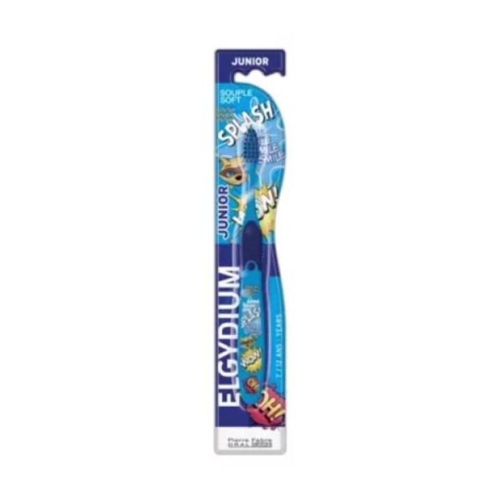 Elgydium, Junior Splash, Toothbrush, Blue - Teknashop Ltd