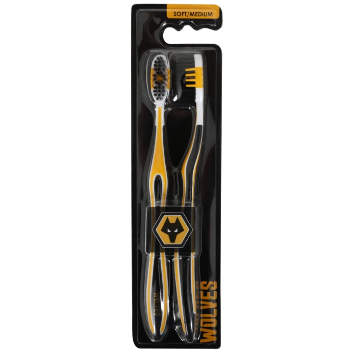 Set, Epl, Wolves, Toothbrush, 2 pcs - Teknashop Ltd
