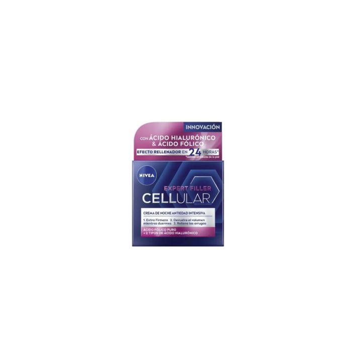 Nivea Cellular Filler Hialurónico y Fólico Crema Noche 50ml - unisex - Teknashop Ltd