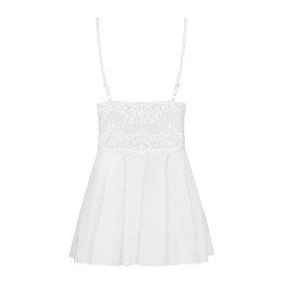 810-BAB-2 Babydoll and Thong White - OB-3940 - Teknashop Ltd