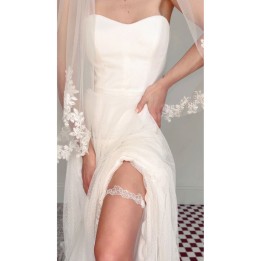 Luva Garter with Floral Lace and Thong Set - A-440 - Teknashop Ltd