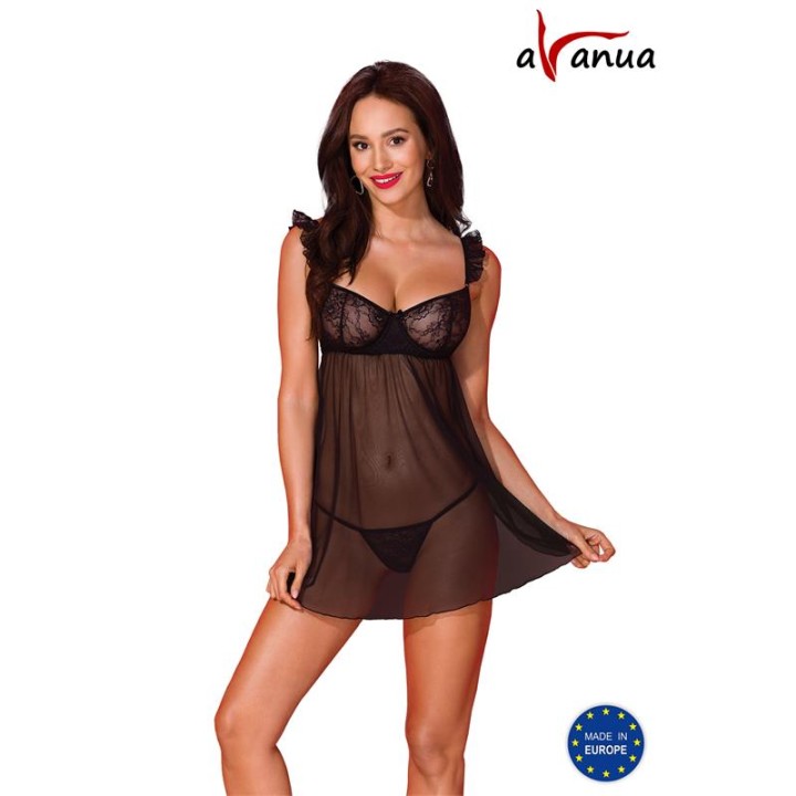 Milagros Chemise and Thong Black - 5901721608528 - Teknashop Ltd