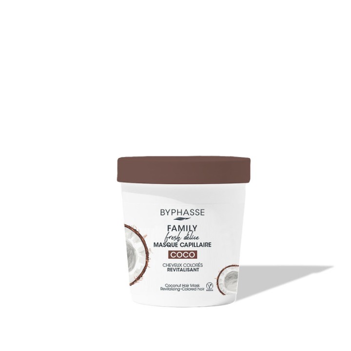 Byphasse, Family, Coconut, Hair Treatment Cream Mask, Revitalizing, 250 ml - Teknashop Ltd