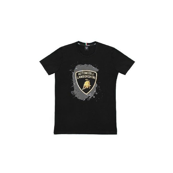 LAMBORGHINI SIZE XL MENS T-SHIRT GOLDEN BULL BLACK - LCSWB7TF-100-XL - Teknashop Ltd
