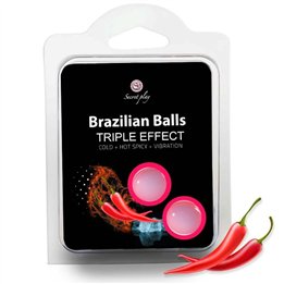 SECRETPLAY - SET 2 BRAZILIAN BALLS TRIPLE EFFECT - D-230994 - Teknashop Ltd