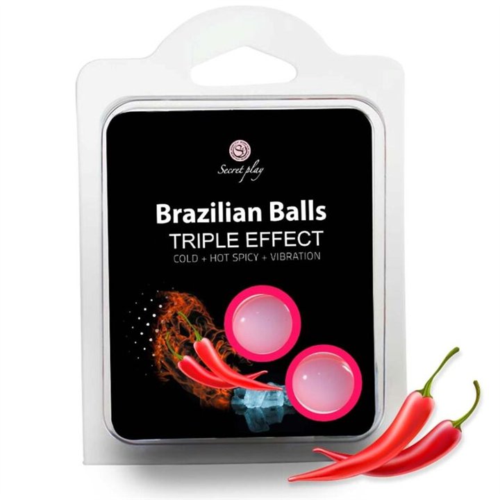 SECRETPLAY - SET 2 BRAZILIAN BALLS TRIPLE EFFECT - D-230994 - Teknashop Ltd