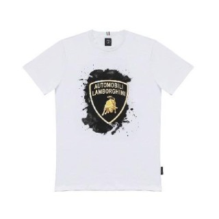 LAMBORGHINI SIZE M MENST-SHIRT GOLDEN BULL WHITE - LCSWB7TF-200-M - Teknashop Ltd