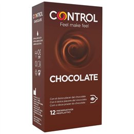 CONTROL - ADAPTA CHOCOLATE CONDOMS 12 UNITS - D-194284 - Teknashop Ltd