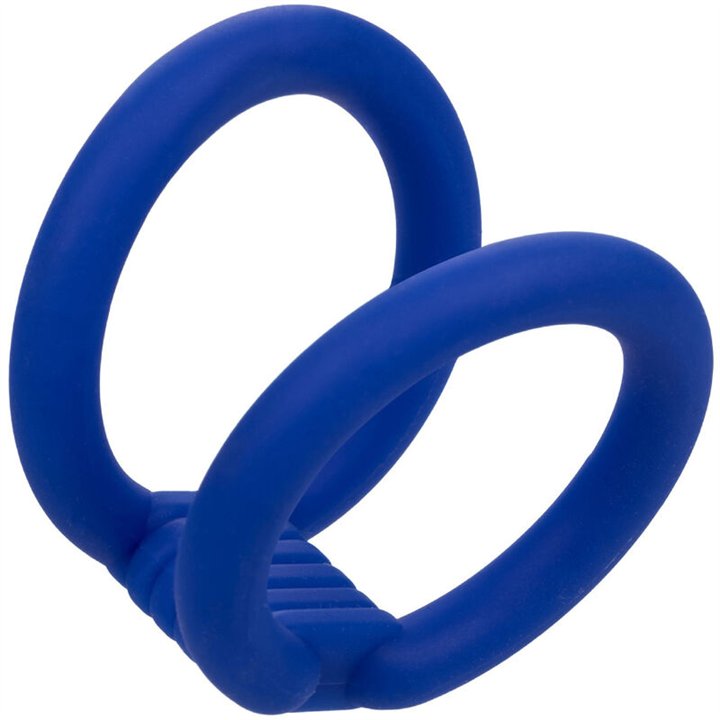 CALEXOTICS - ADMIRAL DUAL COCK CAGE BLUE - D-238317 - Teknashop Ltd