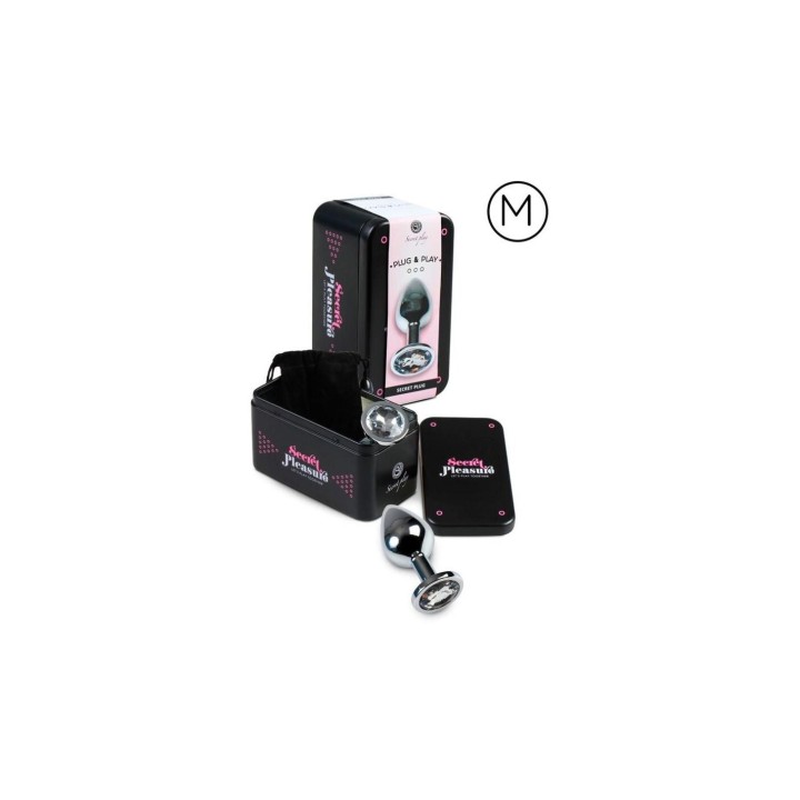SECRETPLAY - PLUG ANAL TRANSPARENT ALUMINUM 8 CM - D-212418 - Teknashop Ltd