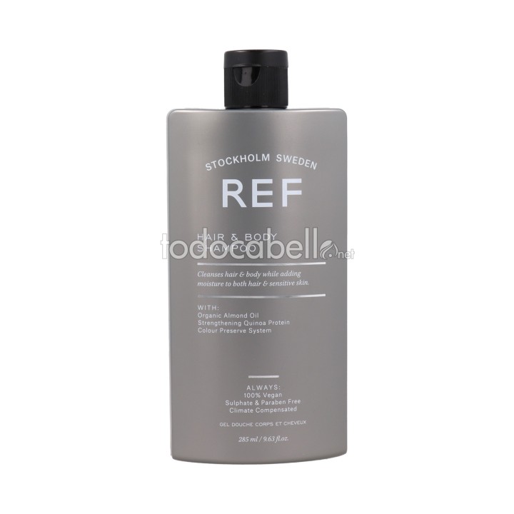 Ref Stockholm, Hair & Body, Shower Gel & Shampoo 2-In-1, Vegan, 285 ml - Teknashop Ltd