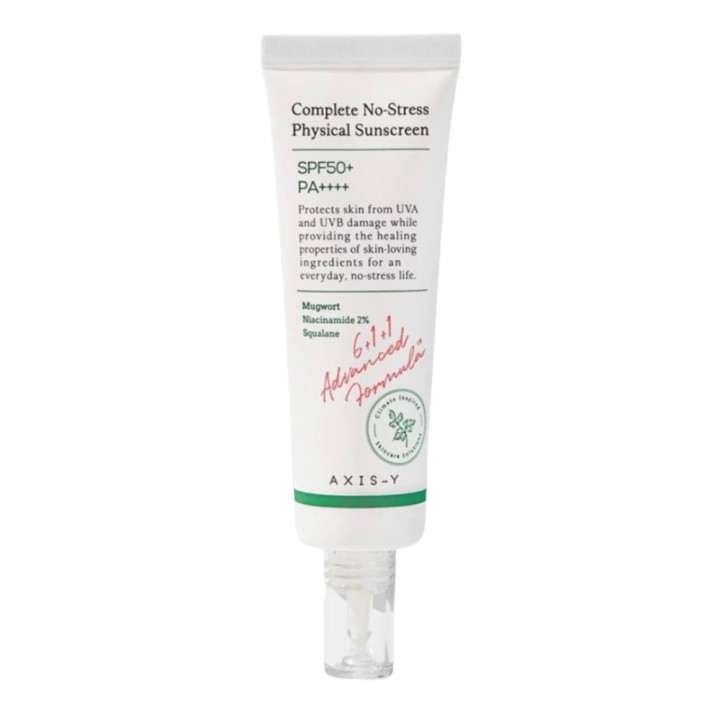 Axis-Y, Complete No-Stress, Sun Protection, Sunscreen Cream, For Face, SPF 50+, 50 ml - Teknashop Ltd