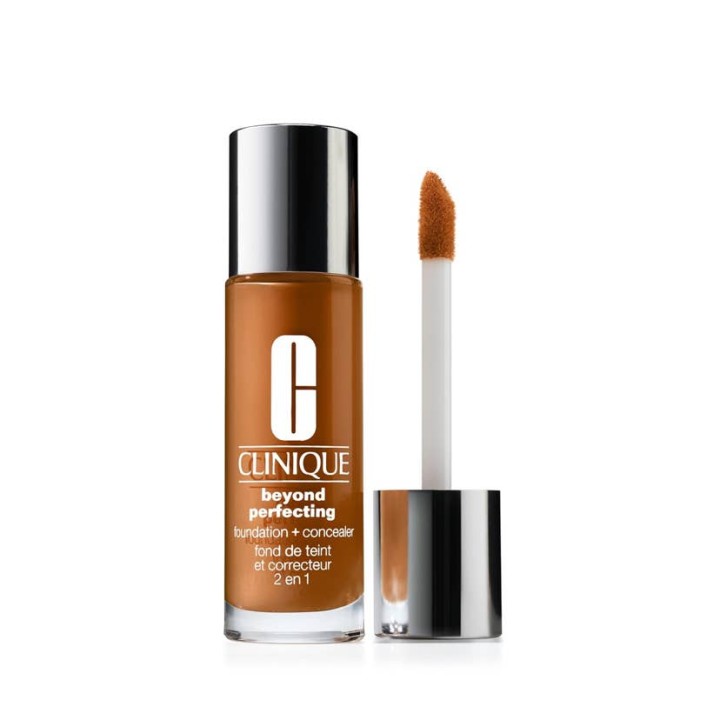 Clinique, Beyond Perfecting, Full Coverage, Natural Finish, Liquid Foundation & Concealer 2-In-1, 10, Honey Wheat, 30 ml - Tekna