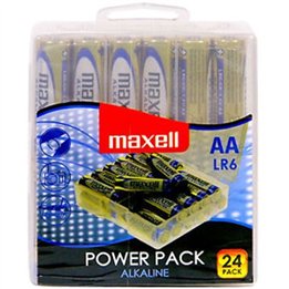 MAXELL - ALKALINE BATTERY AA LR6 PACK * 24 BATTERIES - D-227514 - Teknashop Ltd