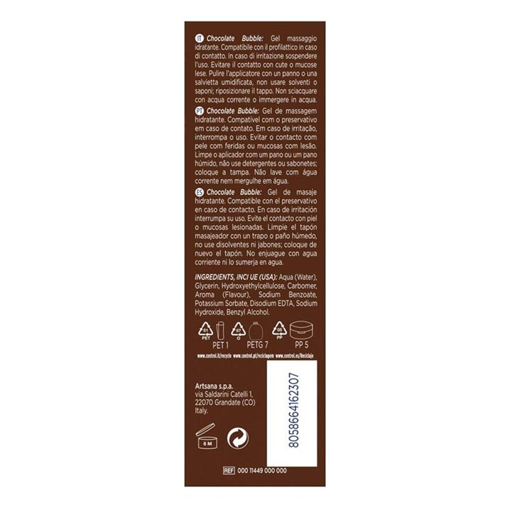Massage Gel Bubble Chocolate 200 ml - 8058664162307 - Teknashop Ltd