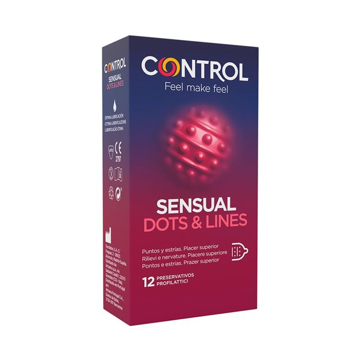 Sensual Dots & Lines 12 uds - 8411134140555 - Teknashop Ltd
