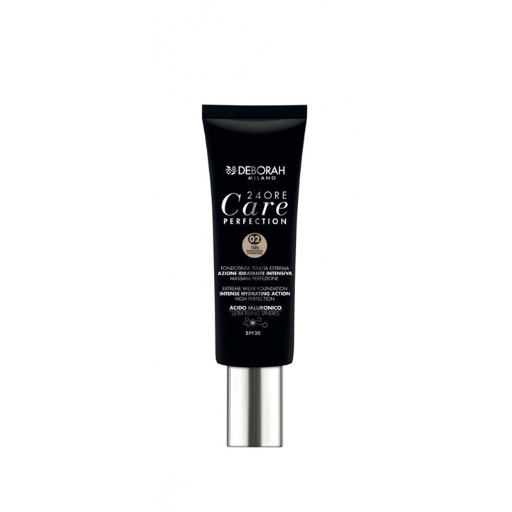 Deborah, 24 Ore Care Perfection, Hydrating, Liquid Foundation, 02, Beige, SPF 20, 30 ml *Tester - Teknashop Ltd