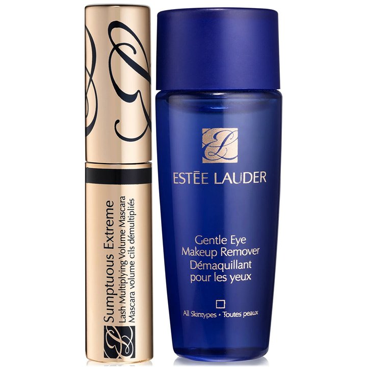 Extreme Lashes Set Estee Lauder: Gentle Eye, Makeup Remover Lotion, 30 ml + Sumptuous Extreme, Waterproof, Volumizing, Mascara, 